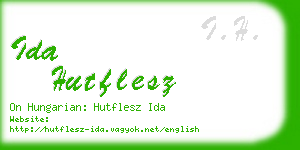 ida hutflesz business card